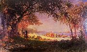 Albert Bierstadt The Landing of Columbus oil painting